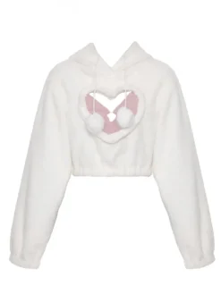White Fuzzy Valentine Set