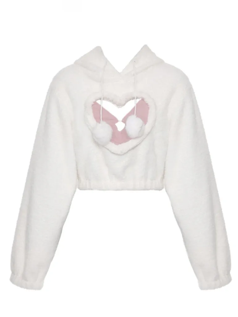 White Fuzzy Valentine Set