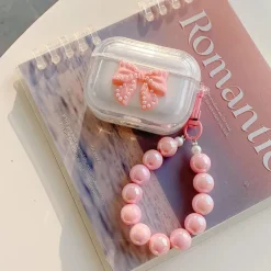 White Heart AirPods Case and Chain