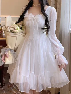 White Lace Princess Dress
