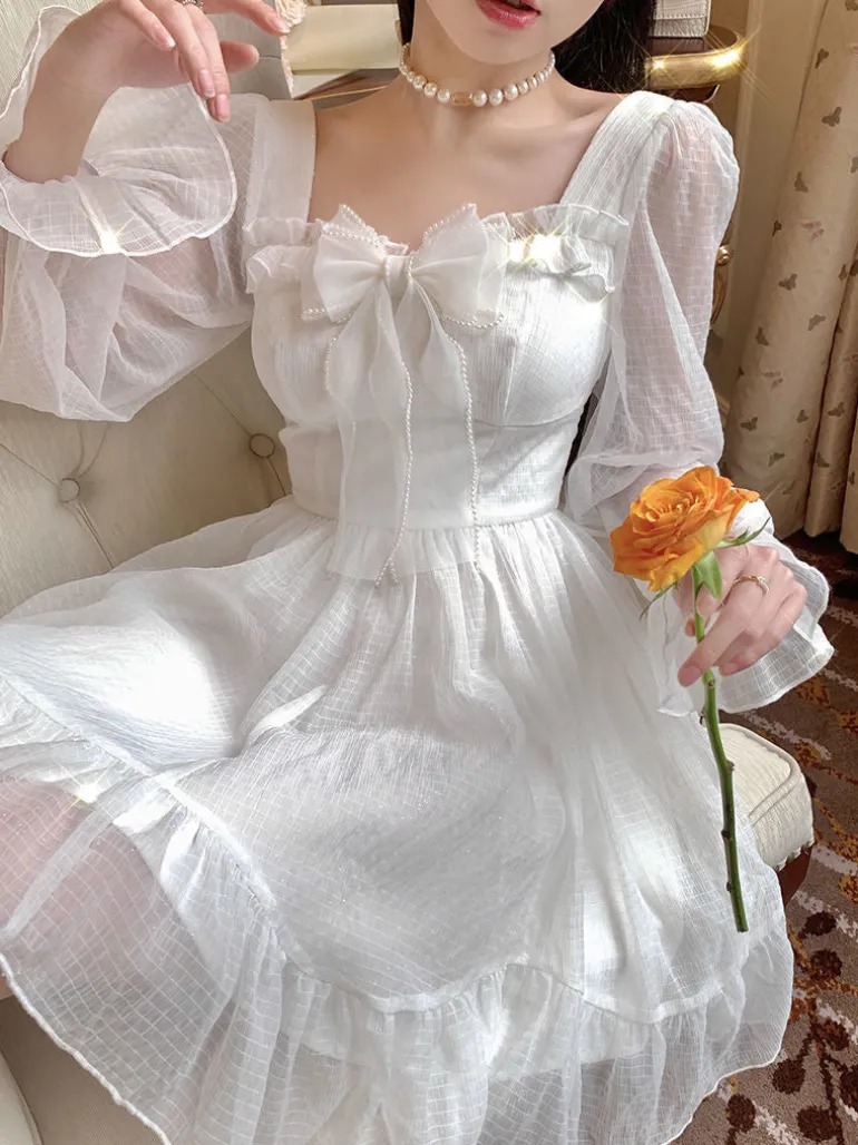 White Lace Princess Dress