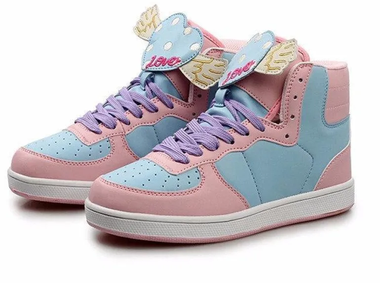 Winged Heart Hi Top Sneakers