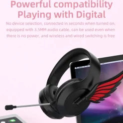 Winged LED Wireless Headphones