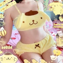 Yellow Puppy Dog Lingerie Set