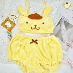 Yellow Puppy Dog Lingerie Set