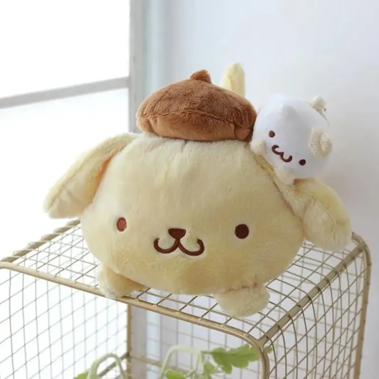 Yellow Puppy Plush Tissue Box