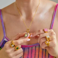 Y2K Charm Locket Necklace