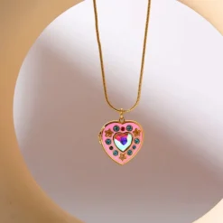 Y2K Charm Locket Necklace
