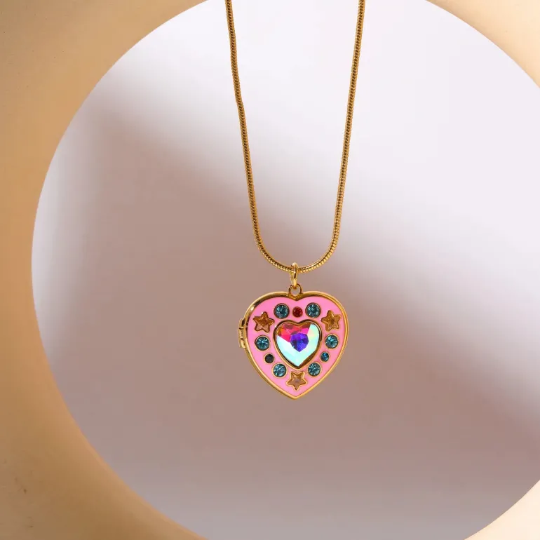Y2K Charm Locket Necklace