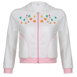 Y2K Floral Zip Up Jacket