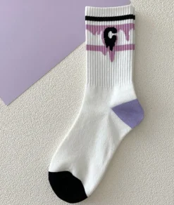 Y2K Purple Heart Socks